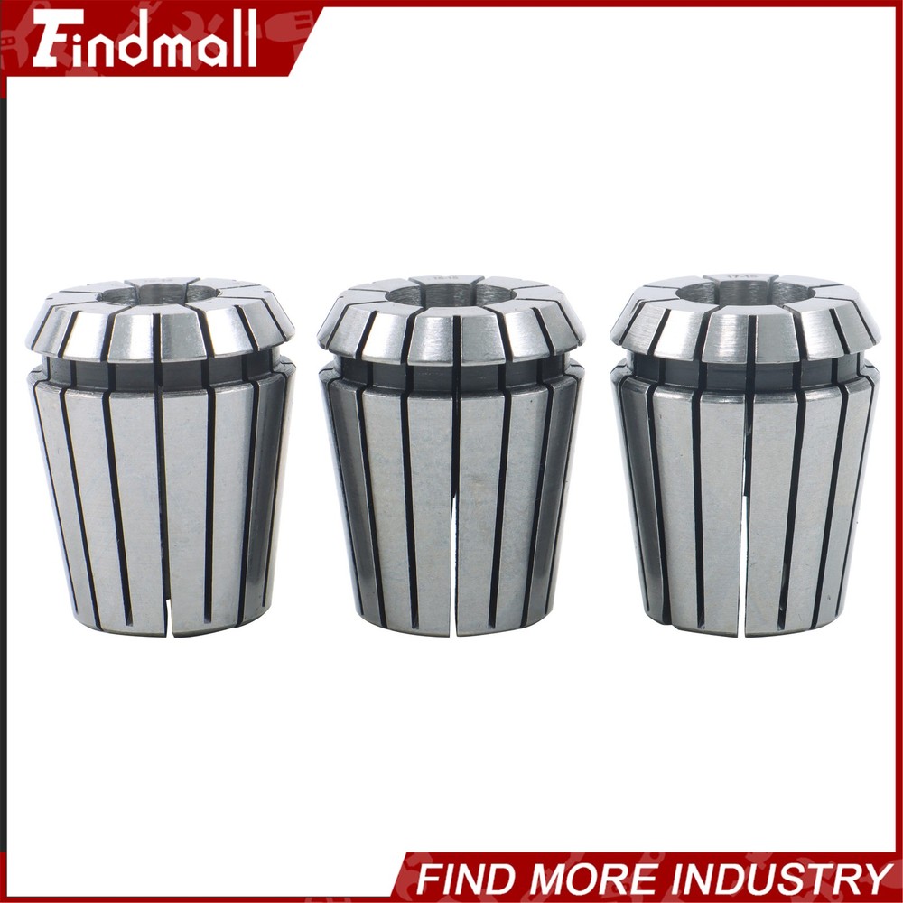 Findmall ER32 Collet Set 18pc for MT3 Spindle M12 Thread Spring Collets