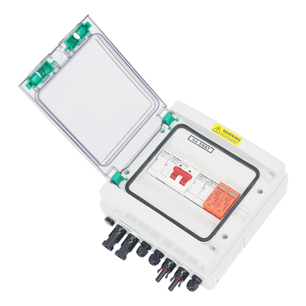 2 Strings Solar PV Combiner Box 32A Circuit Breaker For Solar Panel System DC