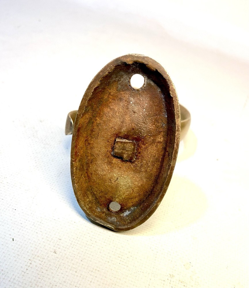 ANTIQUE FIREPLACE BRASS JAMB HOOK