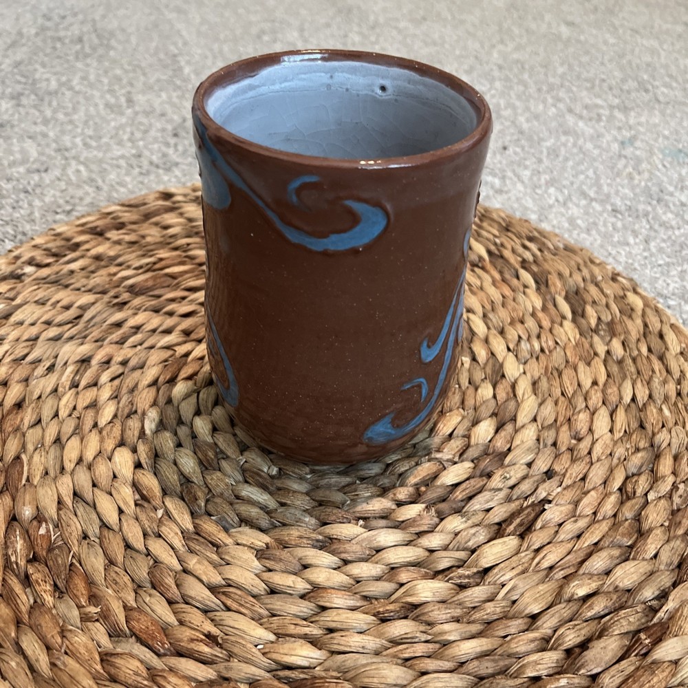 Pottery Ceramic Kitchen Ware Drinking Pitcher Decor Vintage Glassware Accents