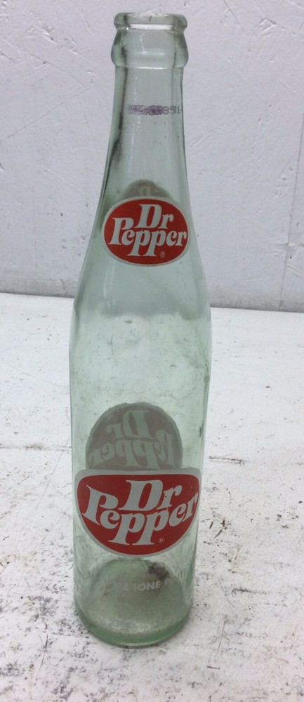 Vintage Glass Dr Pepper 16oz bottle empty