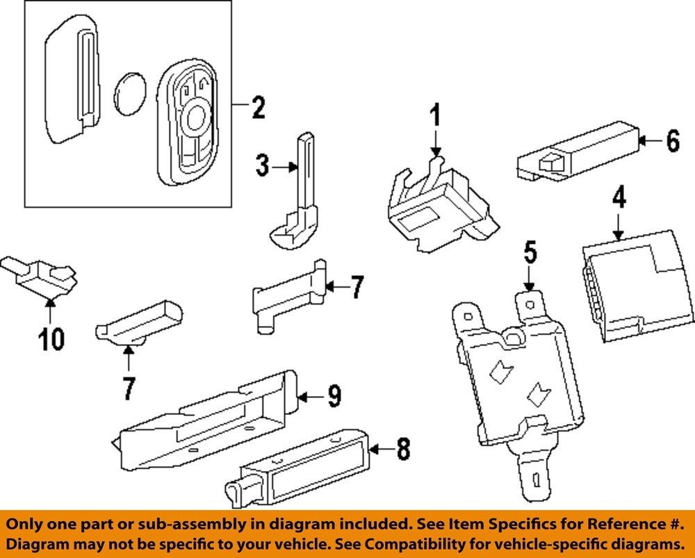 GM OEM 17-21 Acadia Electrical Keyless Entry Components-Transmitter 13508275