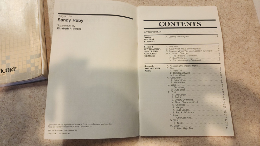 PRACTICALC II PREACTICORP SPREADSHEET PROGRAM MANUALS