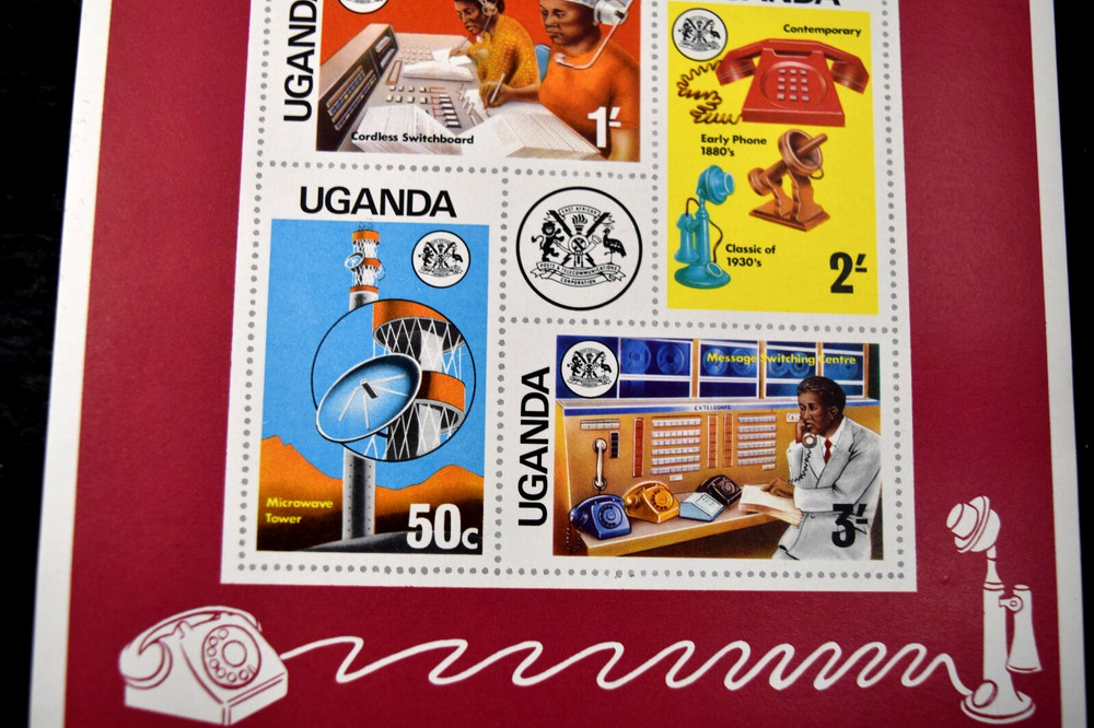 UGANDA 1976 M/S COMMUNICATIONS S 150A MNH