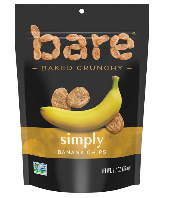 Bare Baked Crunchy Banana Chips 2.7 oz Bag