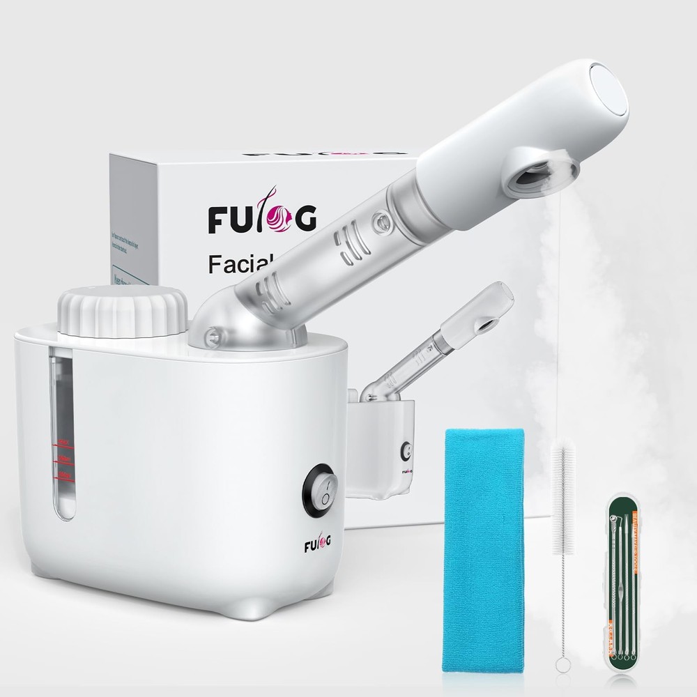 Facial Steamer Nano Ionic Face Steamer with 360° Rotating Arm, Esthetician Fa...