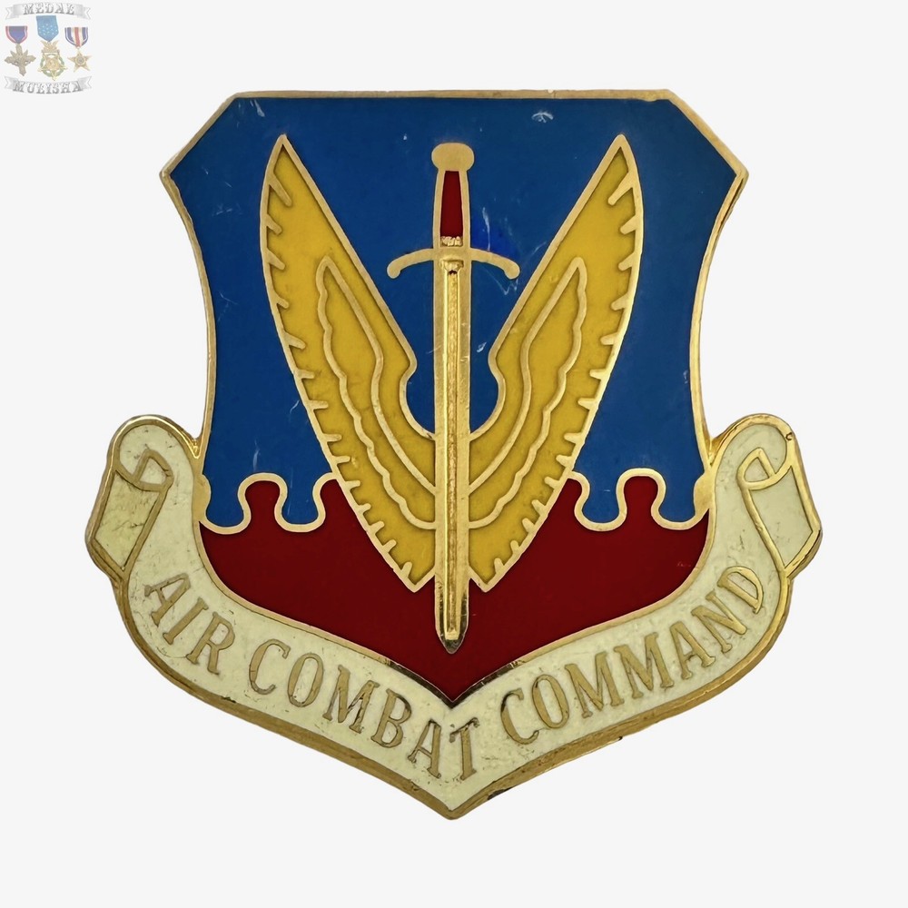 AIR FORCE AIR COMBAT COMMAND CREST INSIGNIA SECURITY FORCES 1-1/2” CAP SIZE V-21