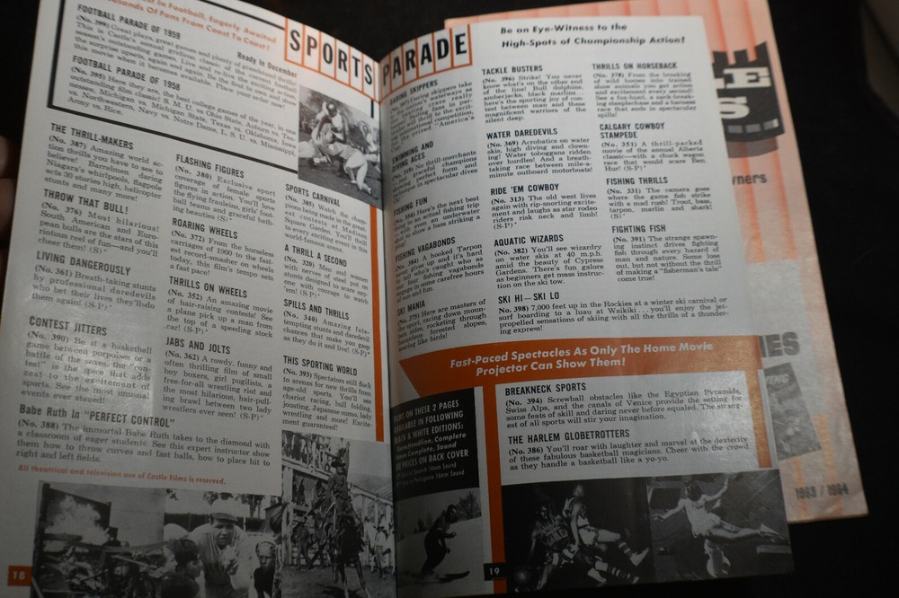1959/60 & 1963/64 TWO Castle Films Catalogs