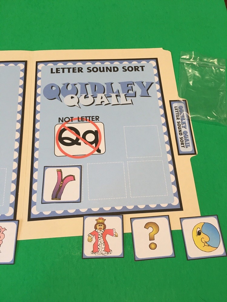 Quidley Quail - Letter Qq - DIY File Folder game - Printed / Uncut