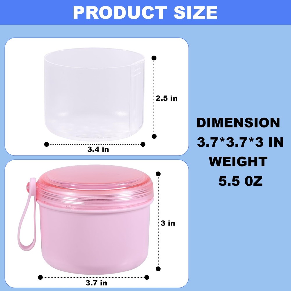 Denture Case, Leak Proof Bath Cup for Travel, Container Pink