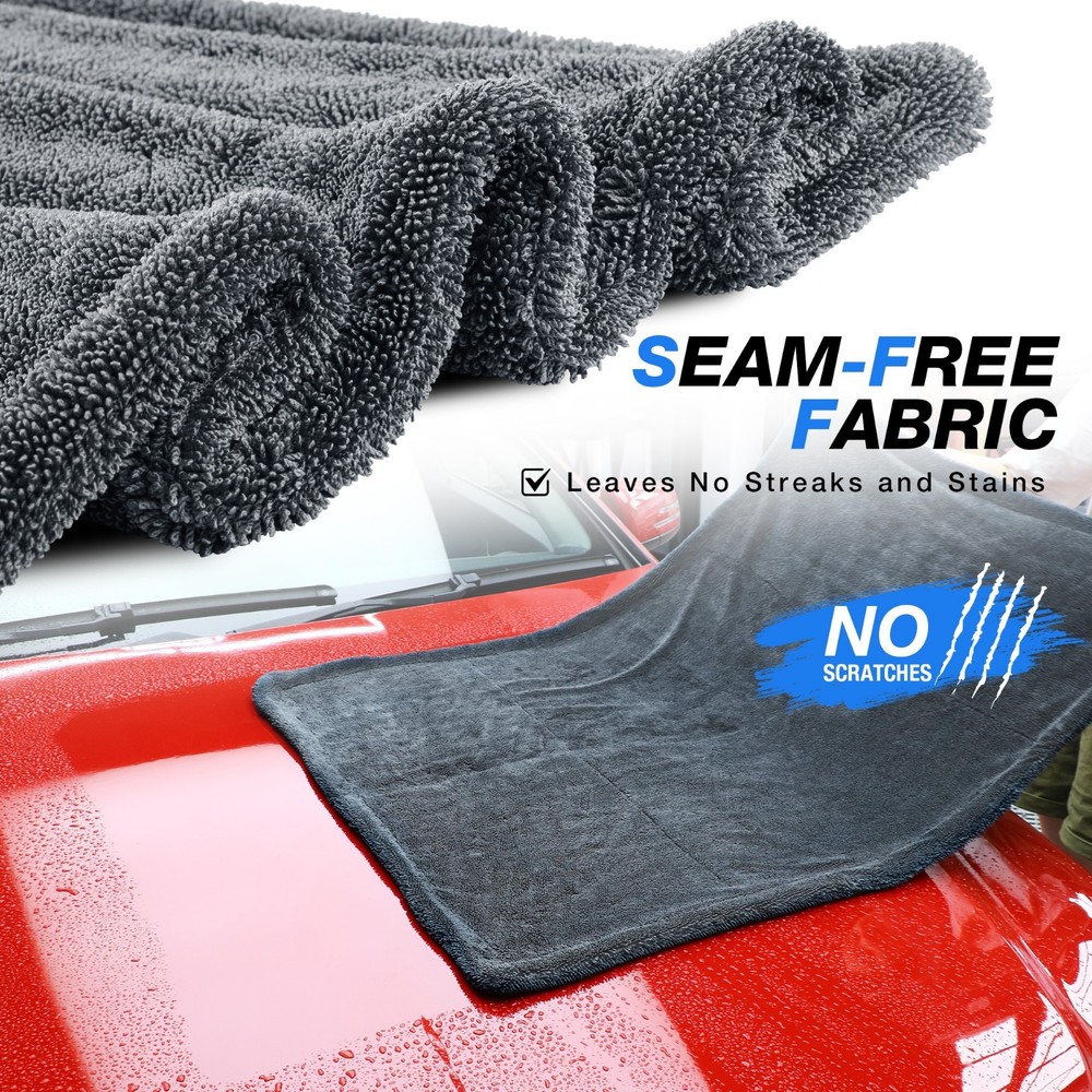 Super Absorbent Microfiber Car Drying Towel Twisted Loop 24'' x 36" 1500GSM