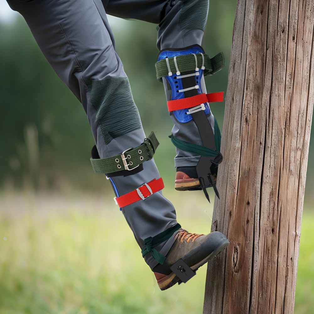 2 Gears Tree Climbing Spikes Cutting Tree Safety Harness Belt Super Loading
