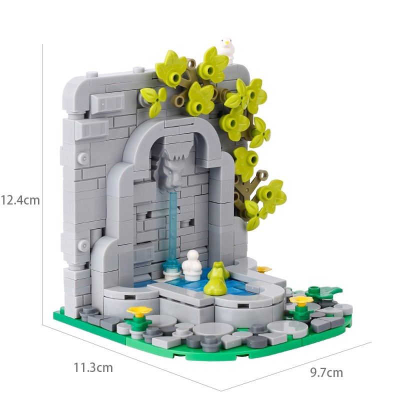 Cute Waterfall Well Building Block Set