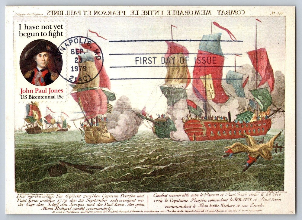 #1789 John Paul Jones FDC Maxi Card