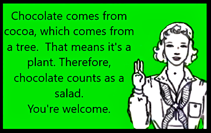 Chocolate Comes From Cocoa Which Comes From Tree Counts Salad WELCOME MAGNET