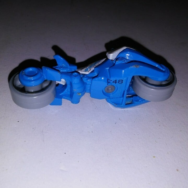 Hotwheels Motorcycle Blue White Kids Toy