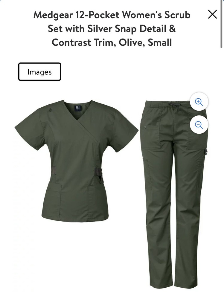 womens scrub set size small