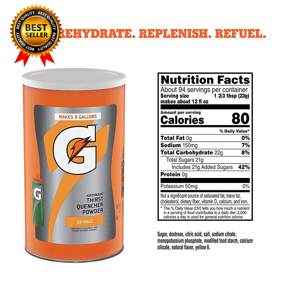 Thirst Quencher Powder Orange 76.5 Oz