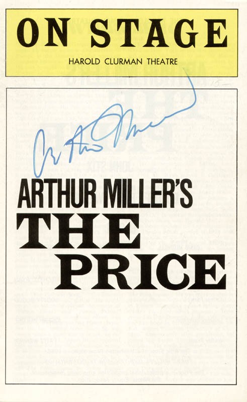 ARTHUR MILLER - SHOW BILL SIGNED