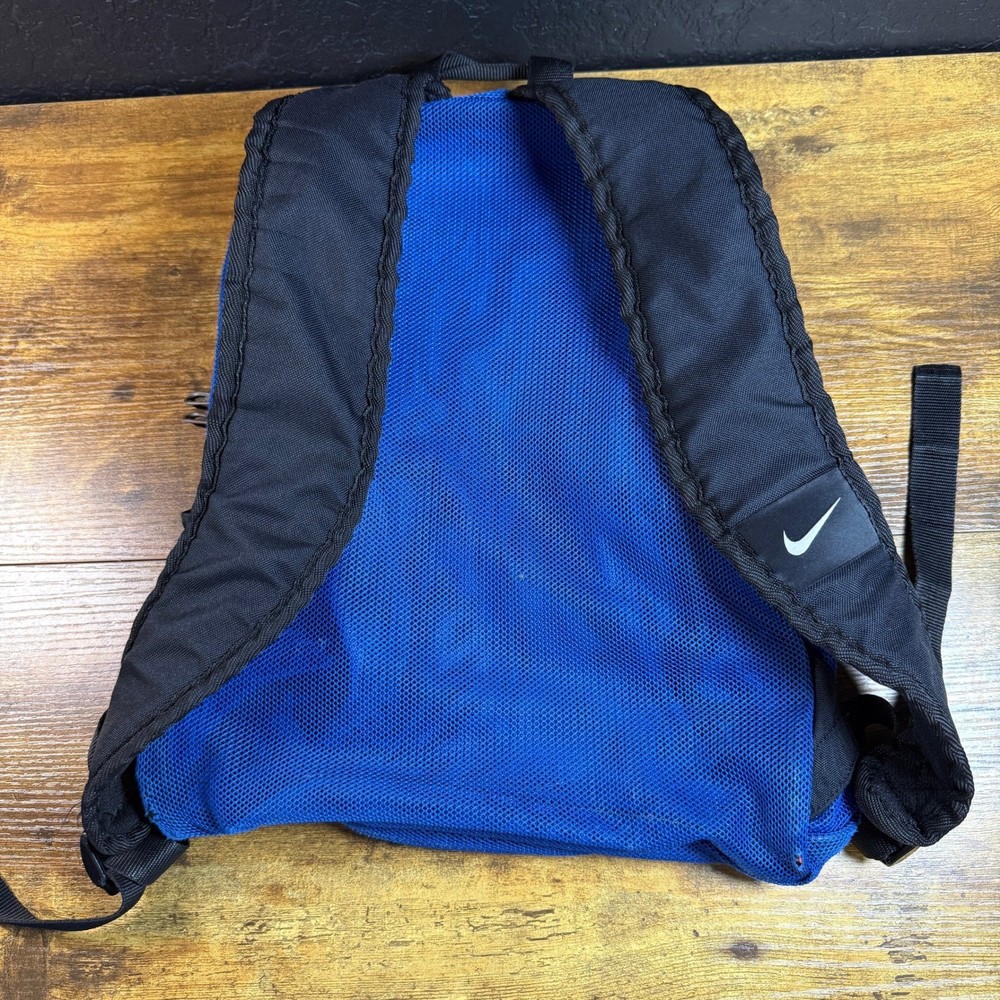 Nike Vintage Y2K Blue Polyester Mesh Breathable Backpack Unisex One Size