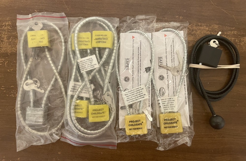 Gun Cable Locks With Keys New 9 total units