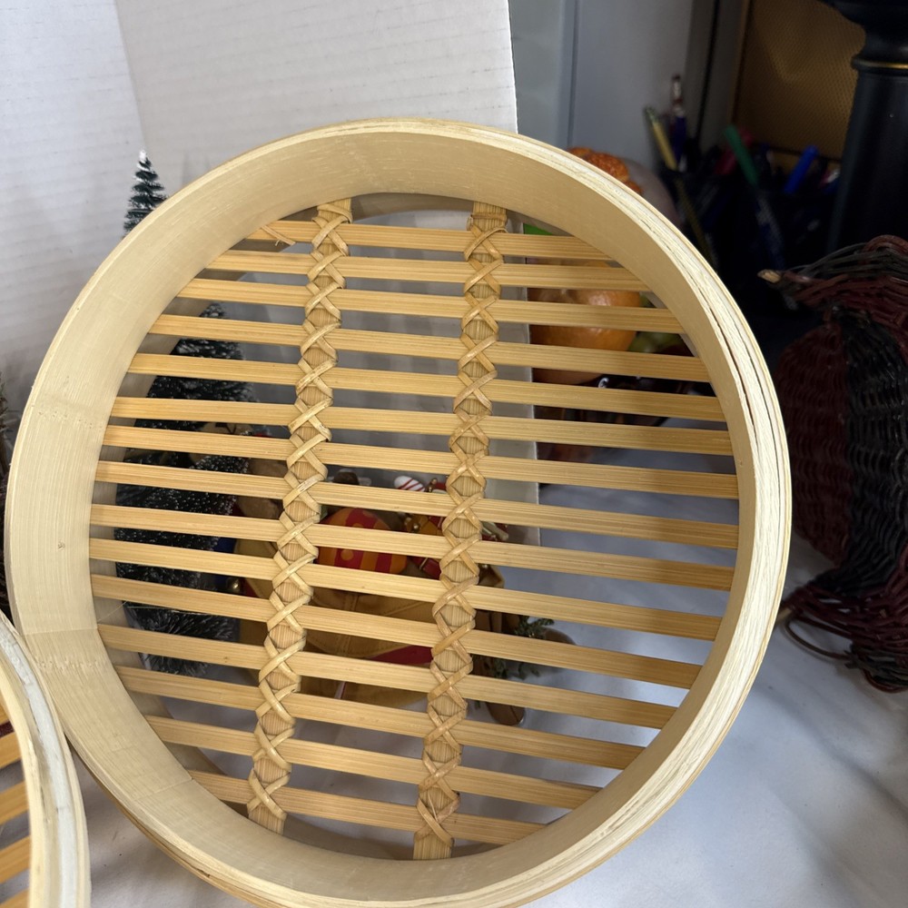 3-Piece Bamboo Steamer Set 10-Inch. New In Open Box.