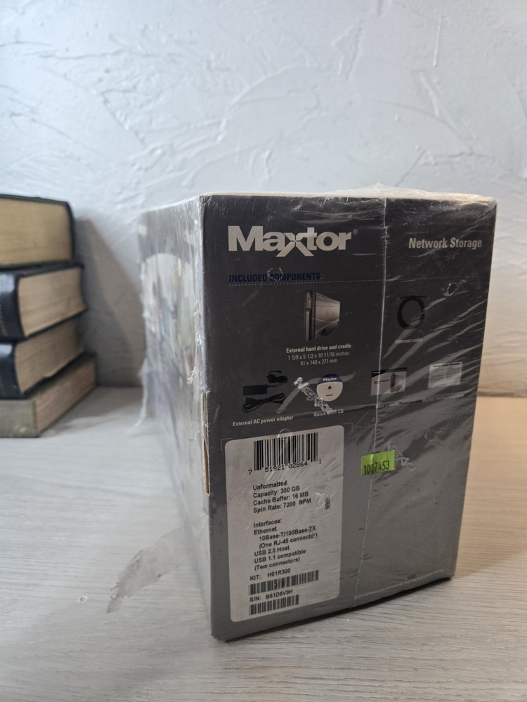 Maxtor Shared Storage 300GB External Hard Drive Small Office & Home Network NEW