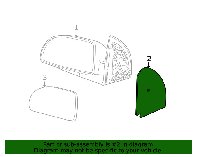Genuine GM Mirror Assembly Gasket 22691020