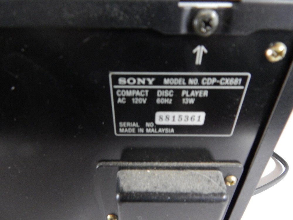 Sony Compact Disc Player CDP-CX681 Mega Storage 200 CD's *TESTED WORKS*