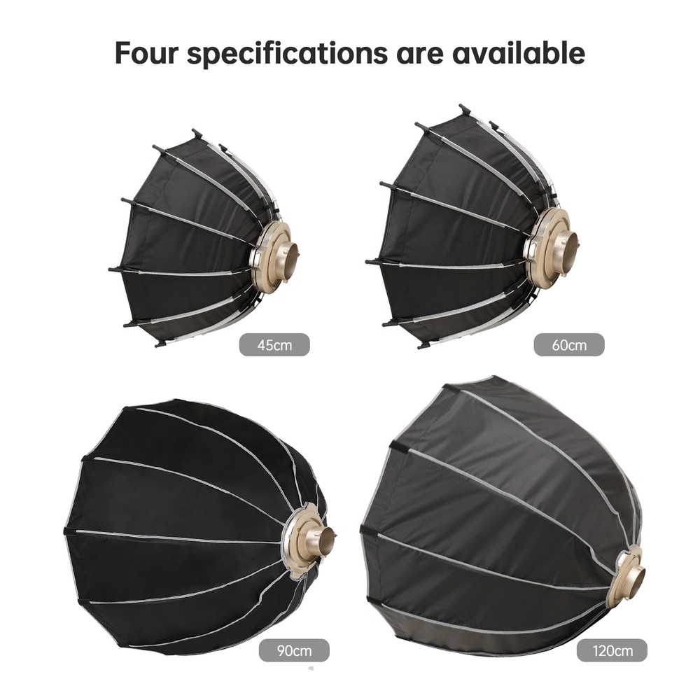 120cm/ 47in Quick Release Parabolic Softbox Foldable Softbox with Bowen Y3Z8