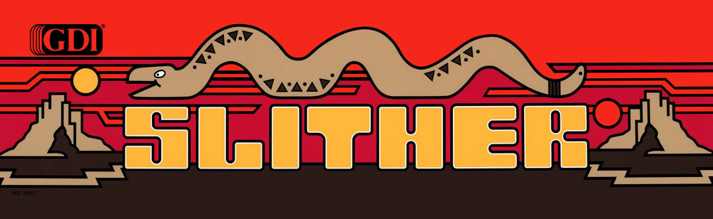 Slither Arcade Marquee 26" x 8"