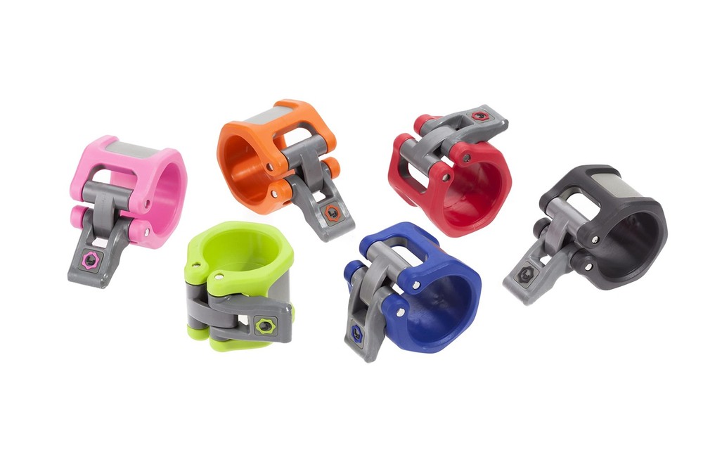 Olympic Barbell Collars 50mm / 2 Secure Locking System Orange"
