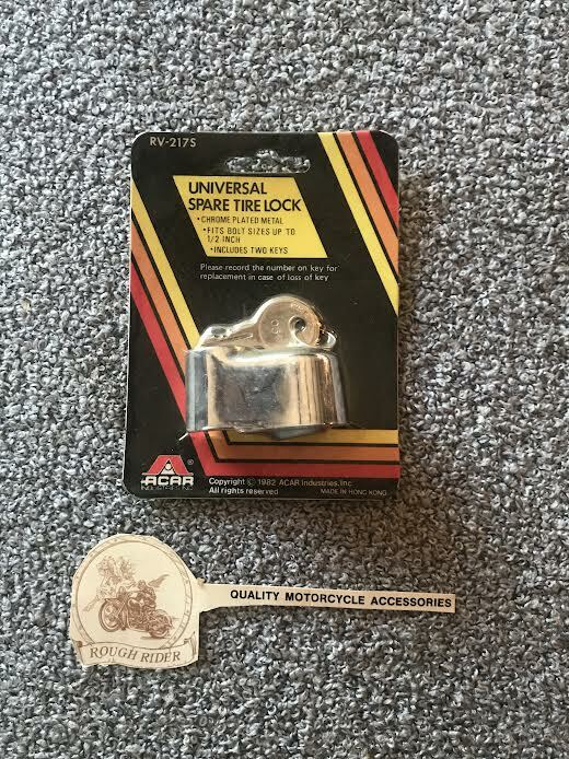 Lock Chrome Spare Tire Universal  fits Up to 1/2" Bolt Size