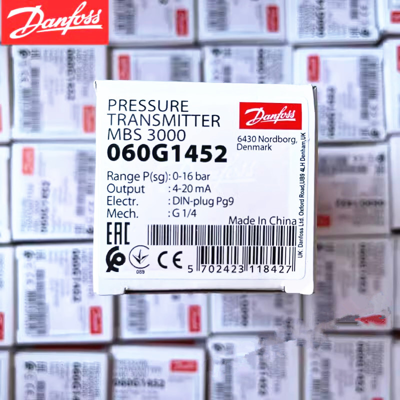 1pcs Danfoss Pressure Transmitter Sensor MBS3000 060G1452 0~16bar