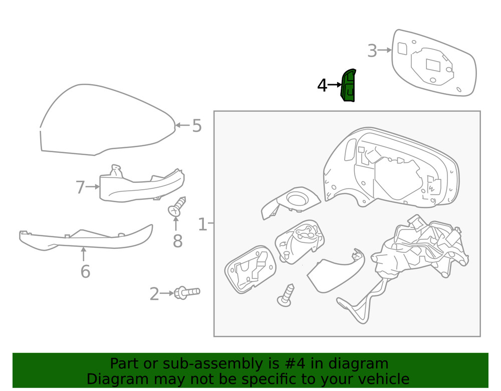 Genuine Subaru Collision Avoidance Warning Indicator 91057FL000
