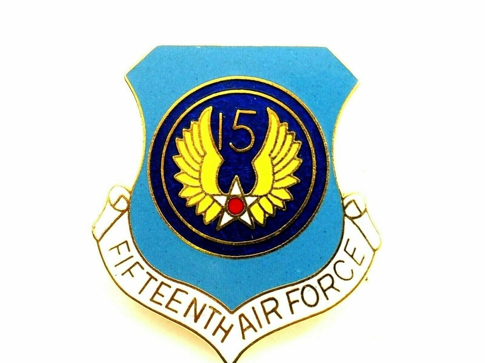 Fifteenth Air Force Enamel Emblem Pin