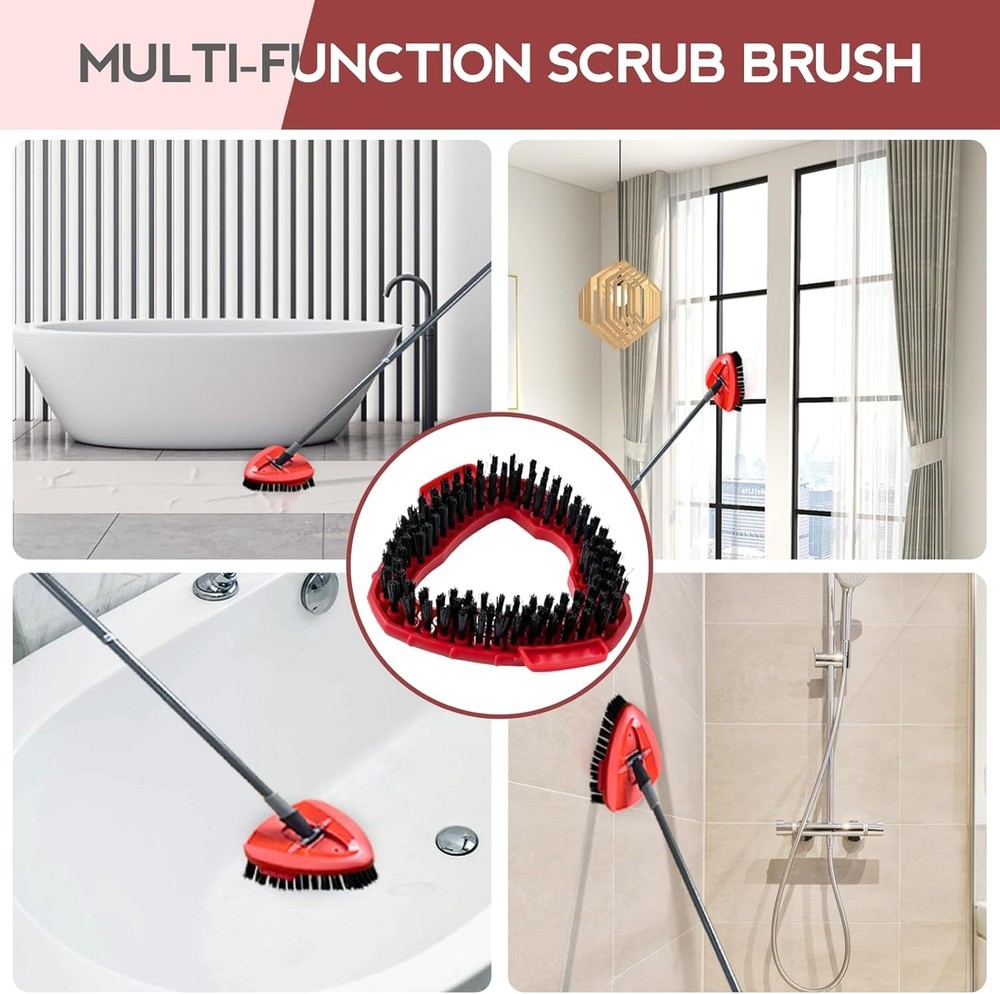 Versatile Red Scrub Brush Heads for Oceda EasyWring - 2 Durable Attachments