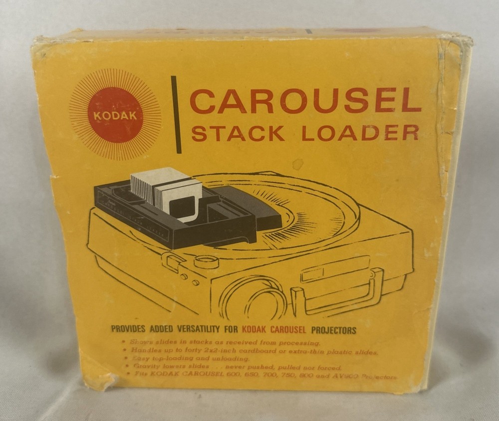 Kodak Carousel Stack Loader for Slide Projectors – Vintage Accessory in Box
