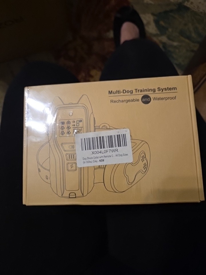 Multi Dog Training System Rechargeable and Waterproof Collar and Remote Black