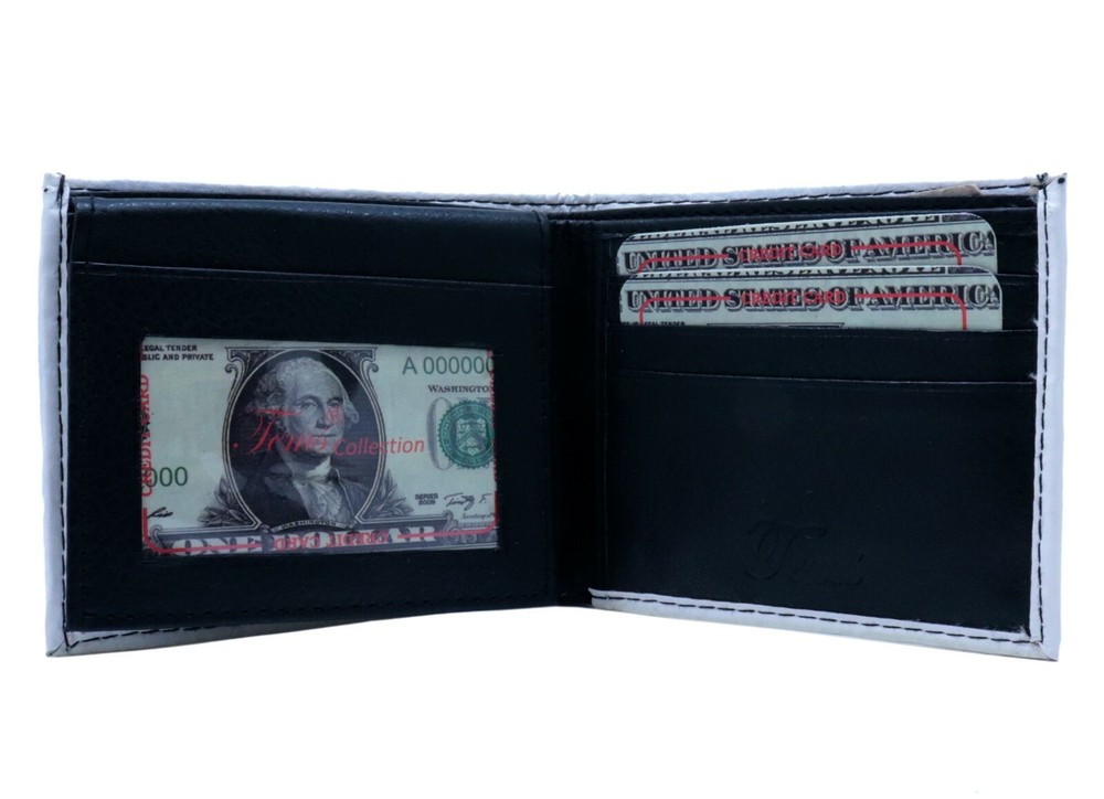 Marijuana Weed Potleaf 420 Leather Bi-Fold Bifold Wallet