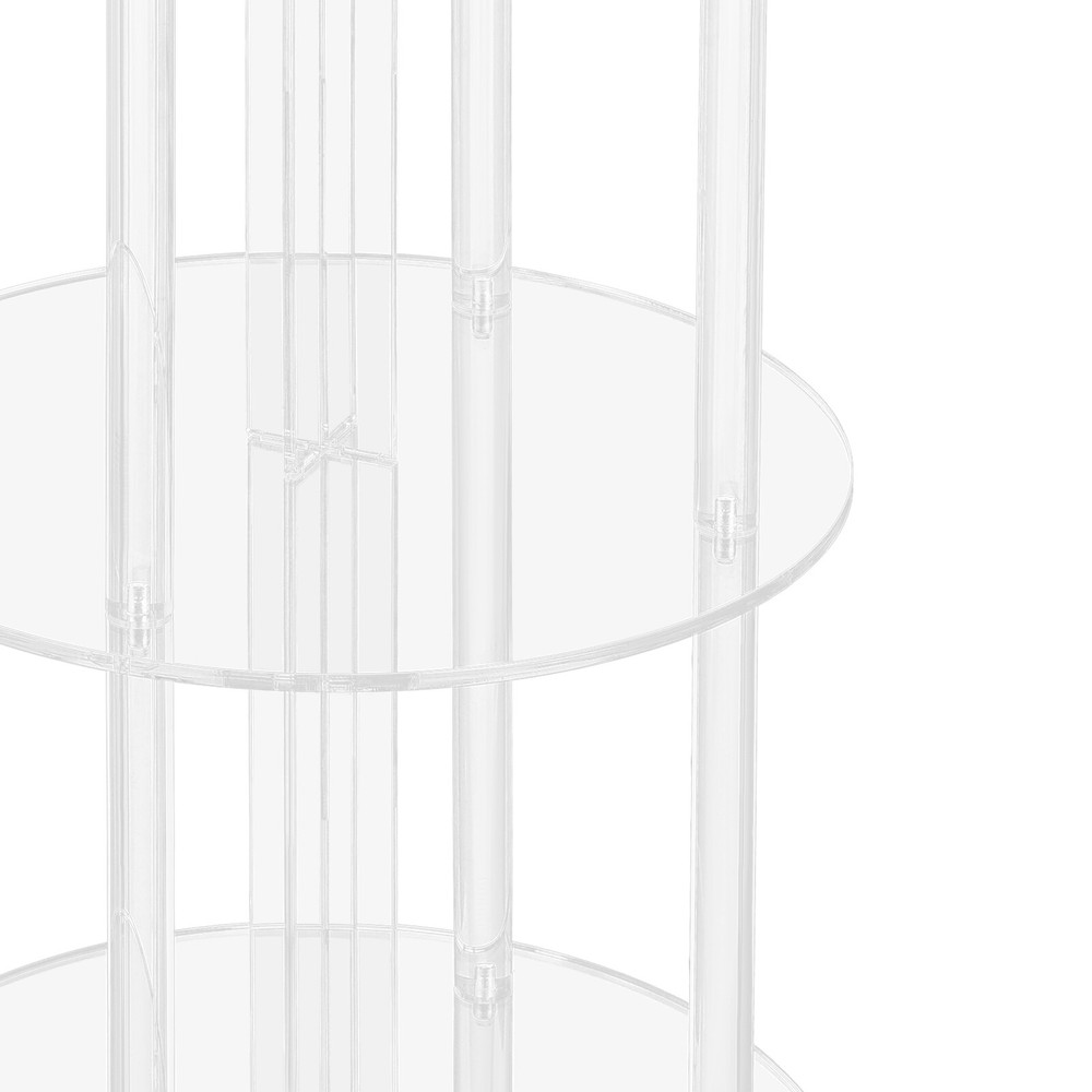 5-Tier Rotatable Acrylic Bookshelf – Stylish & Space-Saving Design