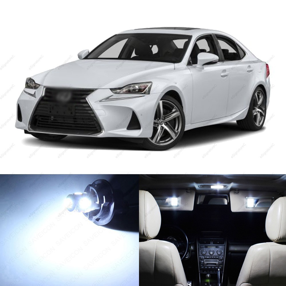 17x White LED Interior Lights Package For 2014 - 2019 Lexus IS300 IS350 IS250