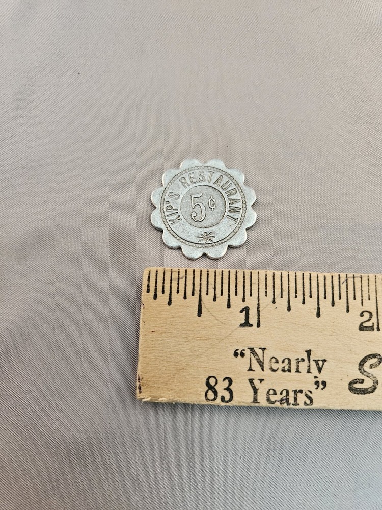Ephrata, Pa. Kip's Restaurant, 5 Cent Token, E A Schmidt (Variation #2)