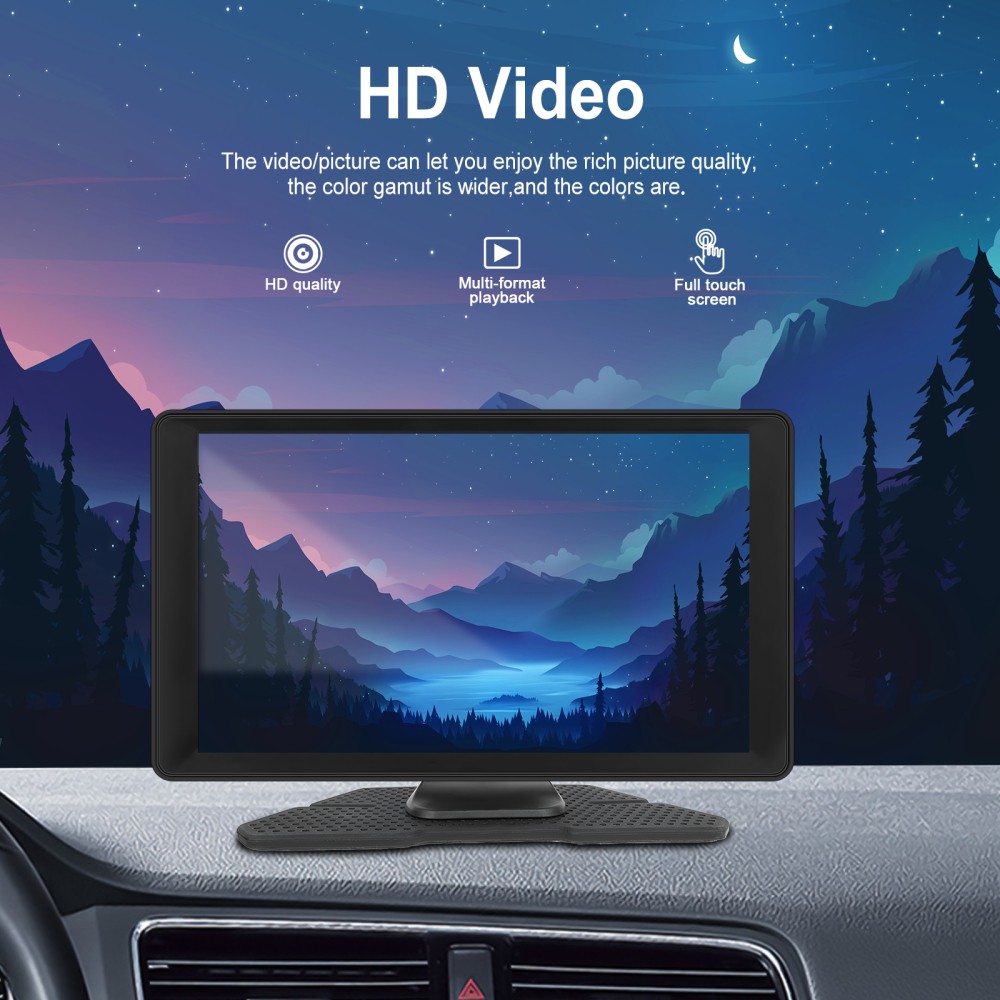 Wireless 9" Touch Screen Android Auto BT Portable HD Wireless Apple Carplay