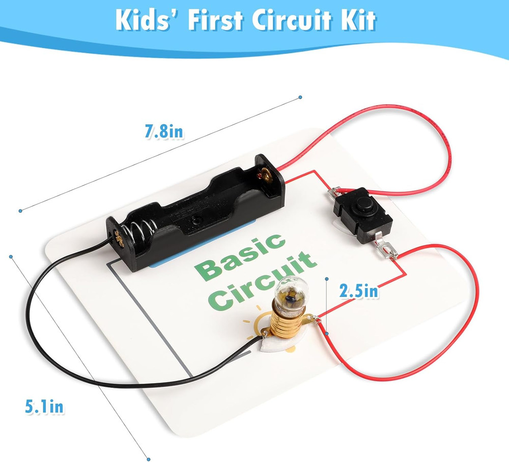 12 Bulk Electric Circuit Kit for Kids Age 8-12, Basic Circuits Science Light ...