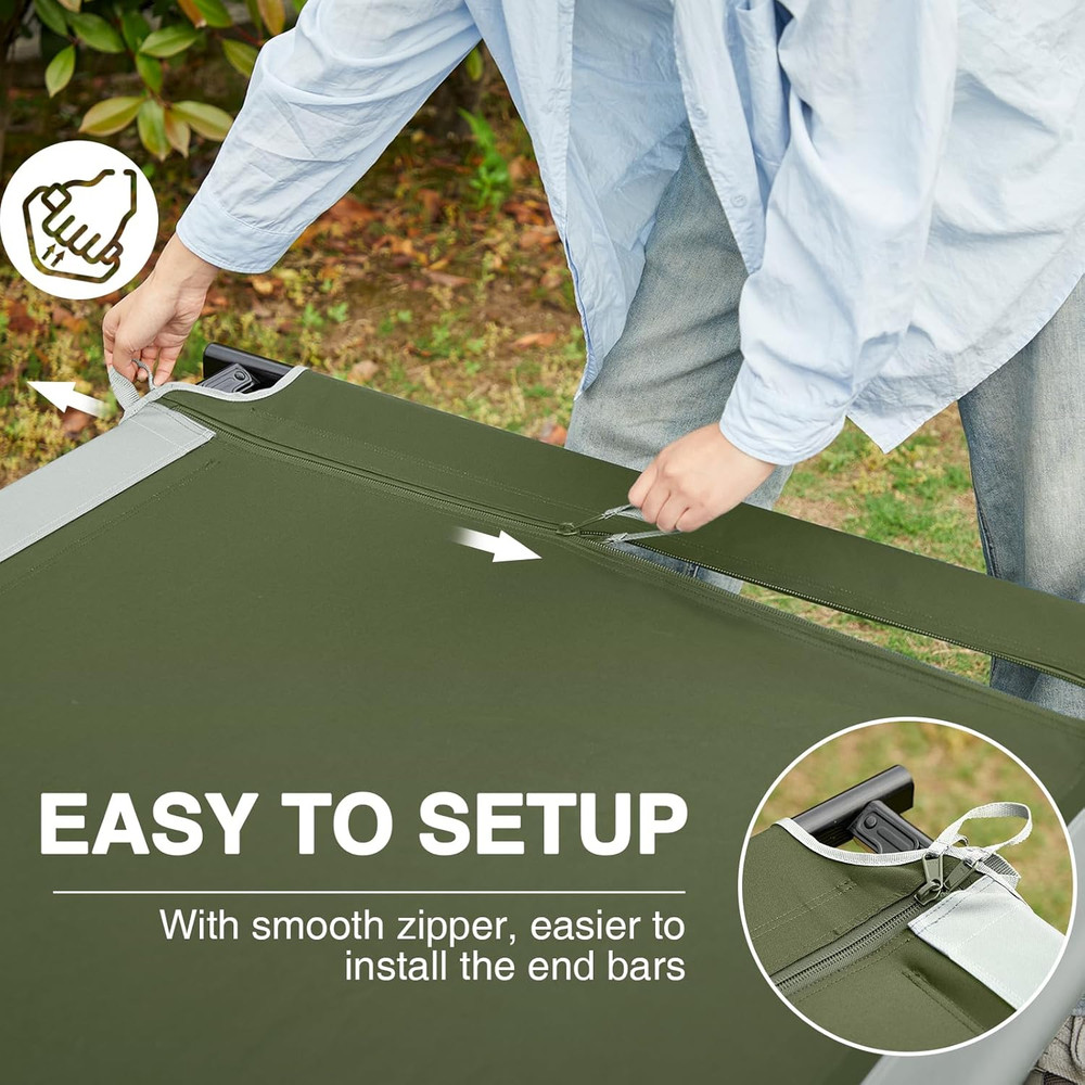 EVER ADVANCED Extra Wide Camping Cot for Adults Oversized XXL Sleeping Cots Fold