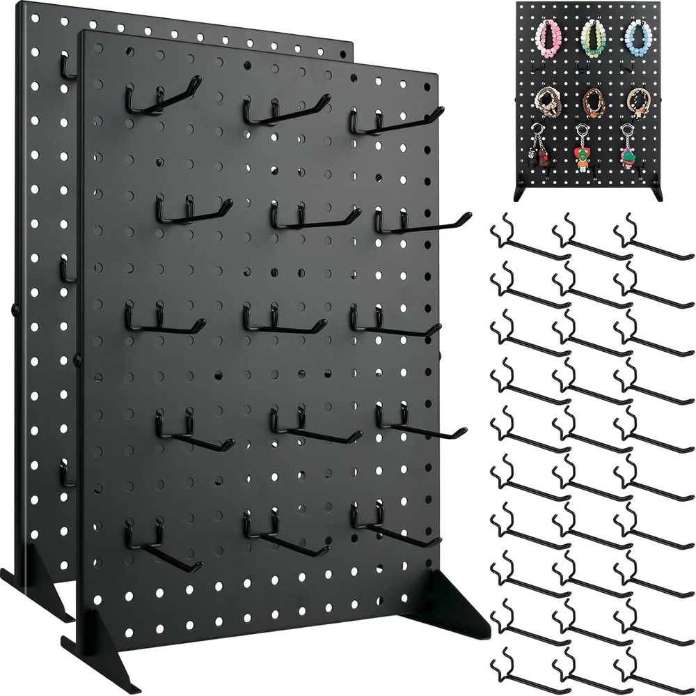 Desk Pegboard Panels with Merchandise Display Rack