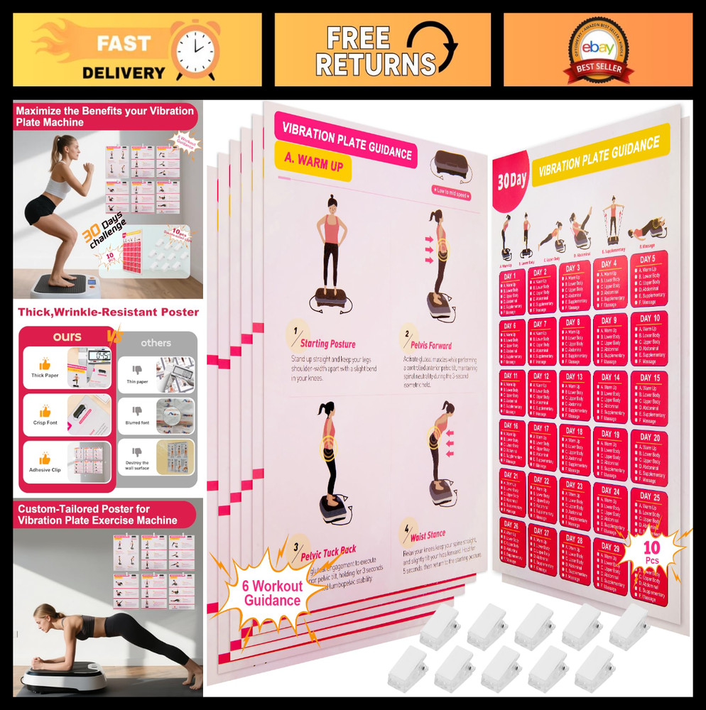 Vibration Plate Exercise Machine Guide - 6 Workout Plans, 10 Clips & Planner, Fu