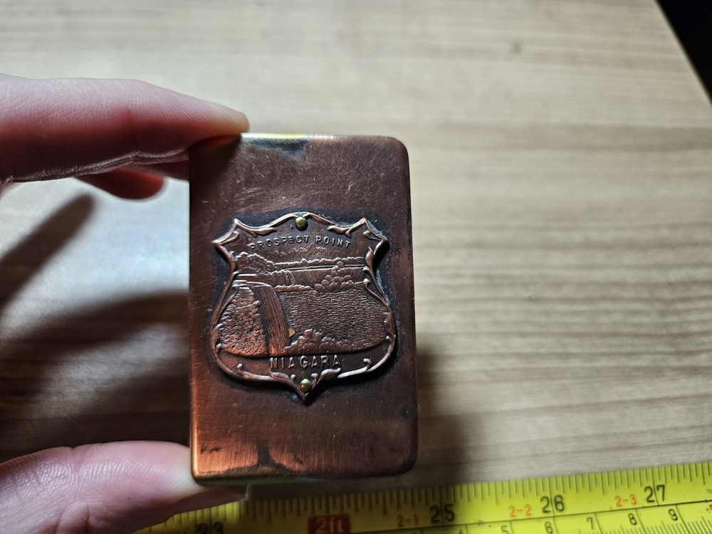 Vintage Prospect Point Niagara Brass? Marked Match Safe