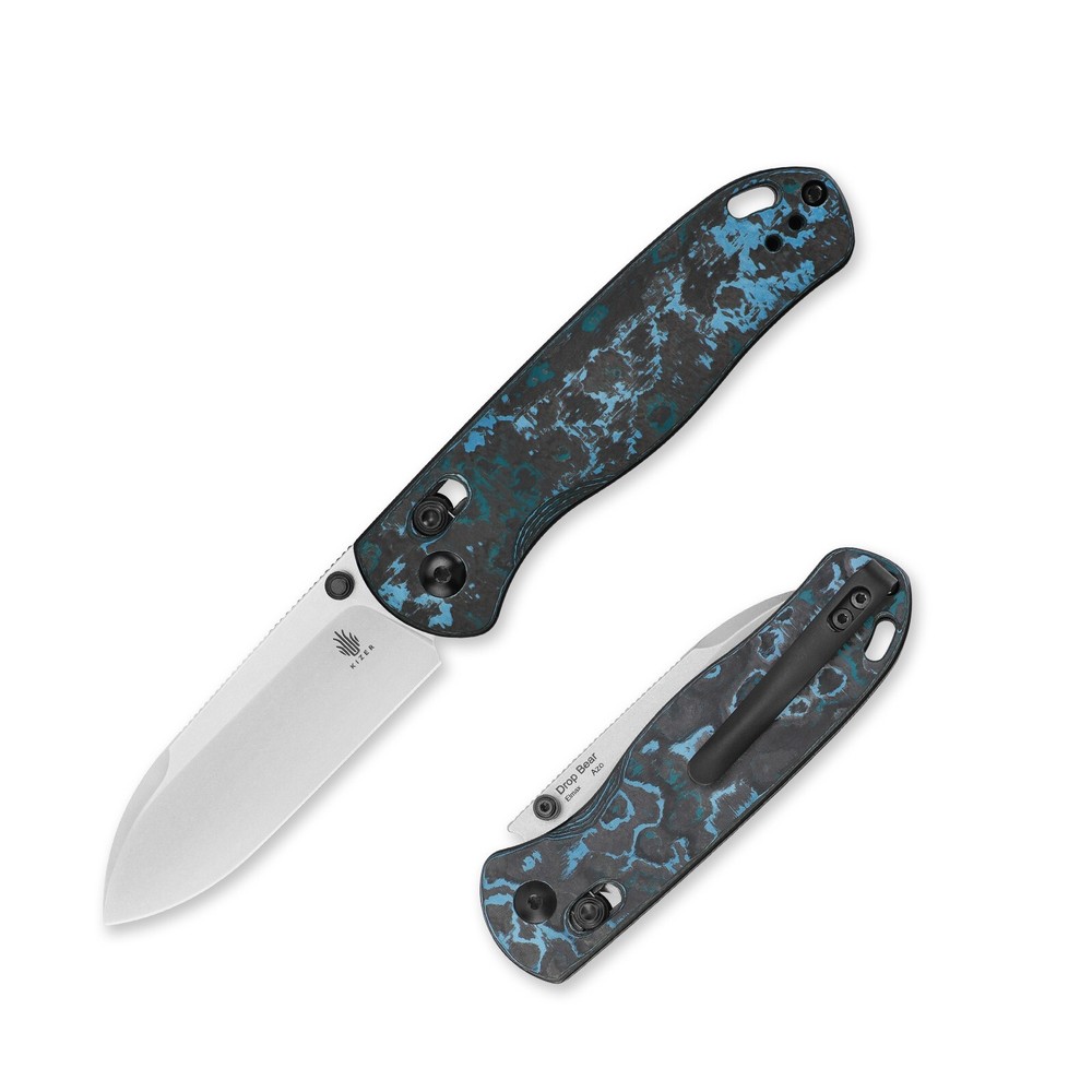 Kizer Azo Drop Bear Elmax Blade Clutch Lock Fatcarbon Ki3619A2